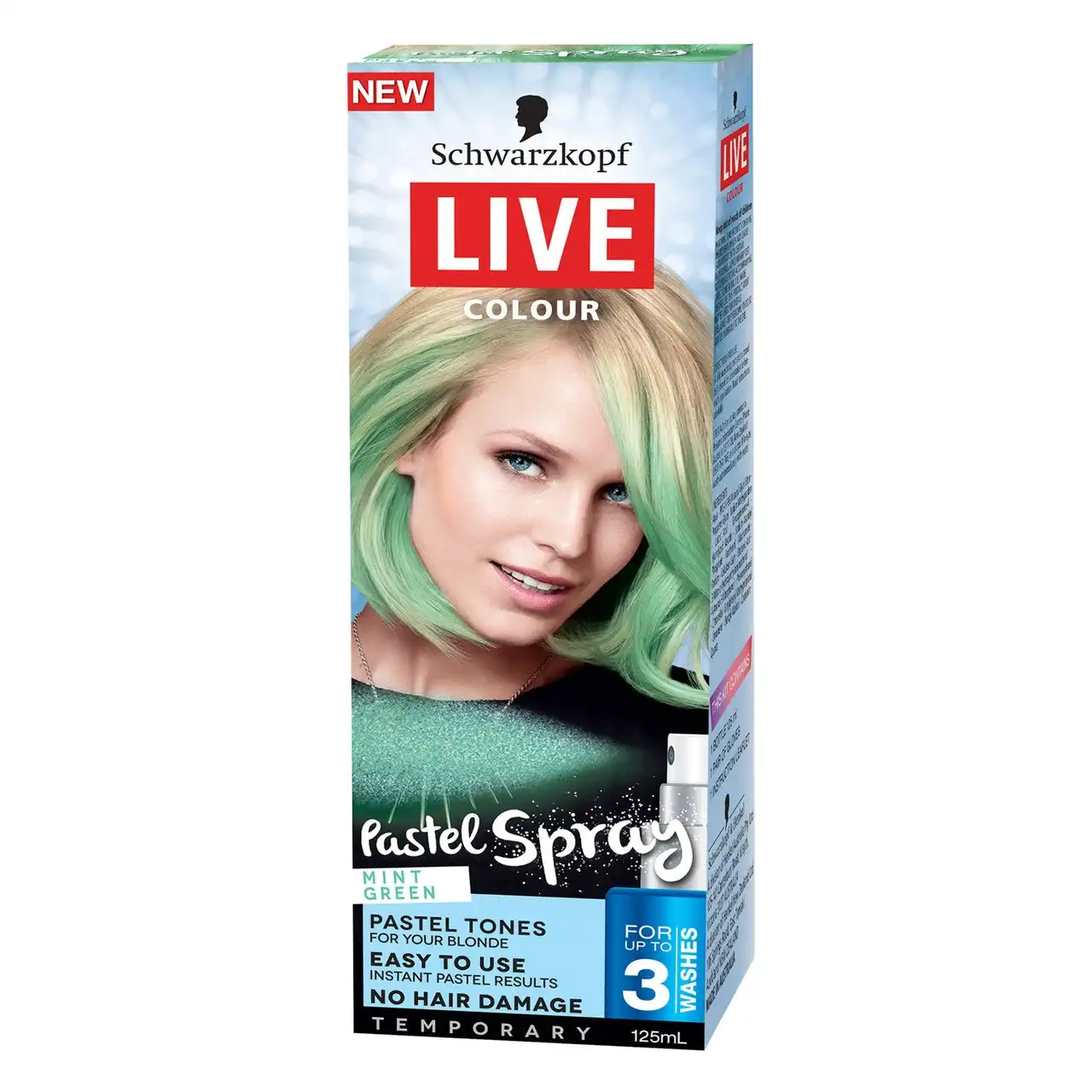 Schwarzkopf Live Colour Pastel Spray 125ml Mint Green