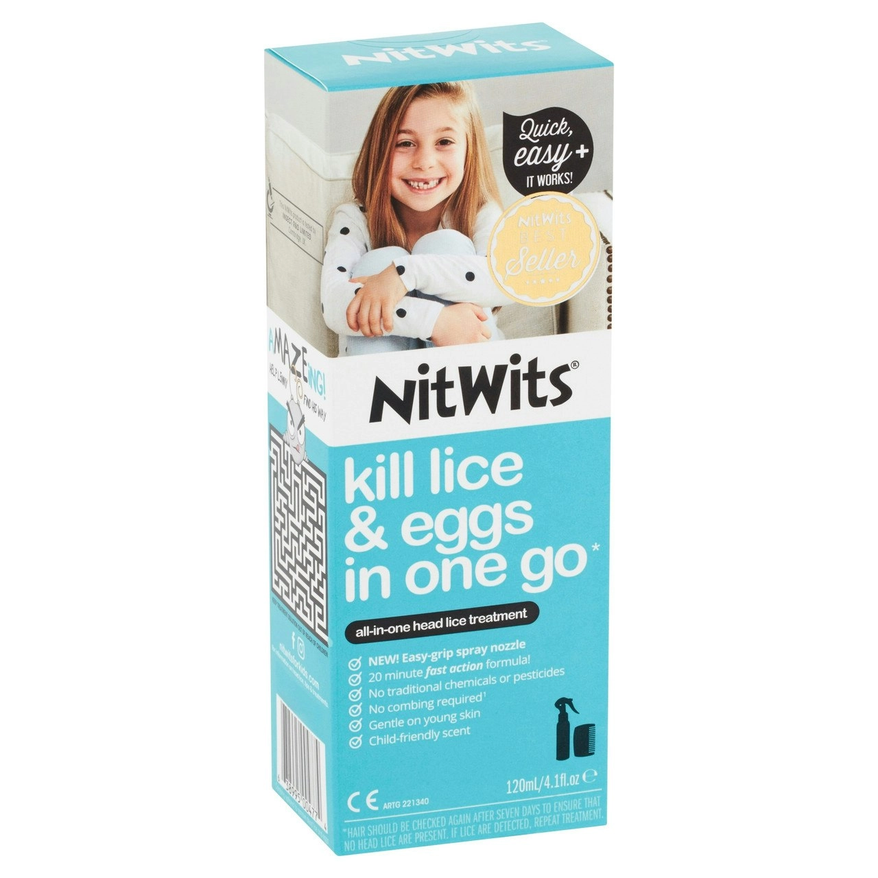 Nitwits Kill Lice & Eggs In One Go Solution 120ml