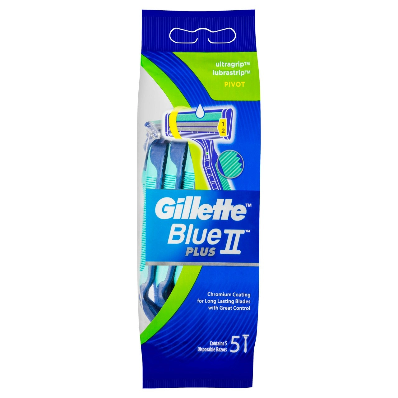 Gillette BlueII Plus Disposable Razors 5 count