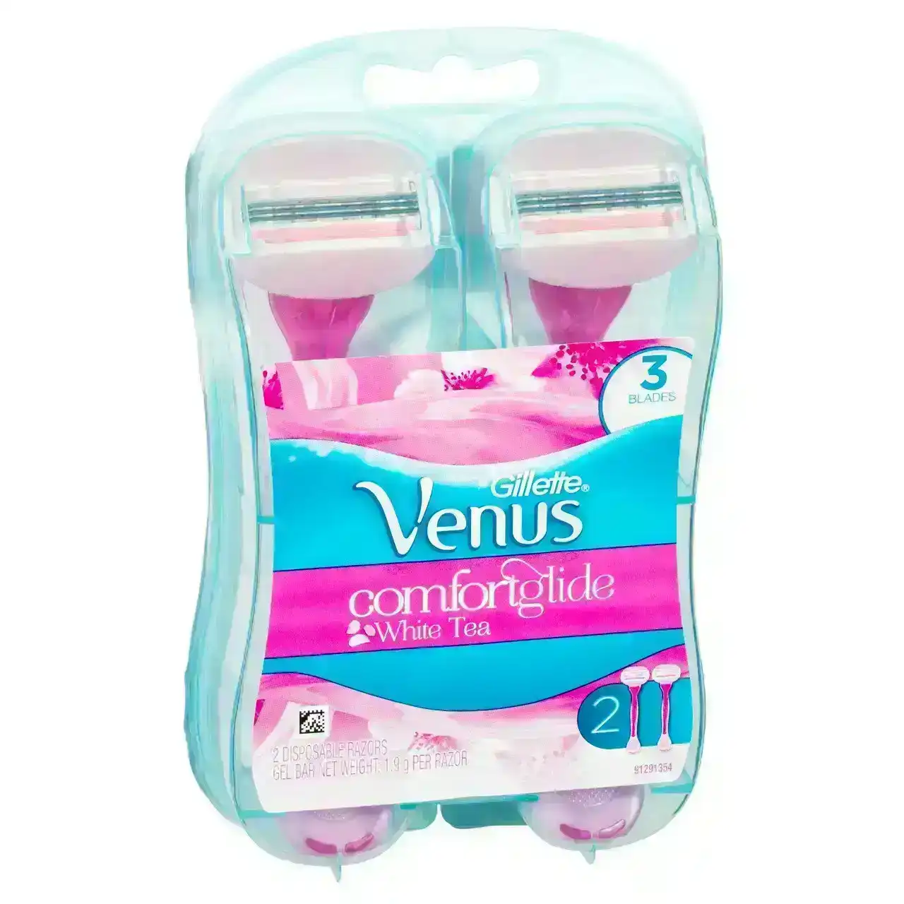 Gillette Venus ComfortGlide White Tea Women&#39;s Disposable Razor, 2 Count