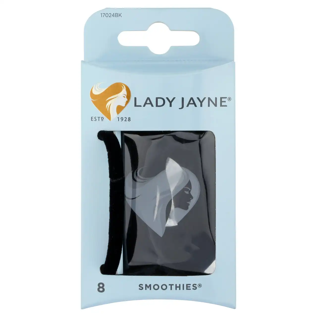 Lady Jayne Smoothies Black Luxury Elastics - 8 Pk