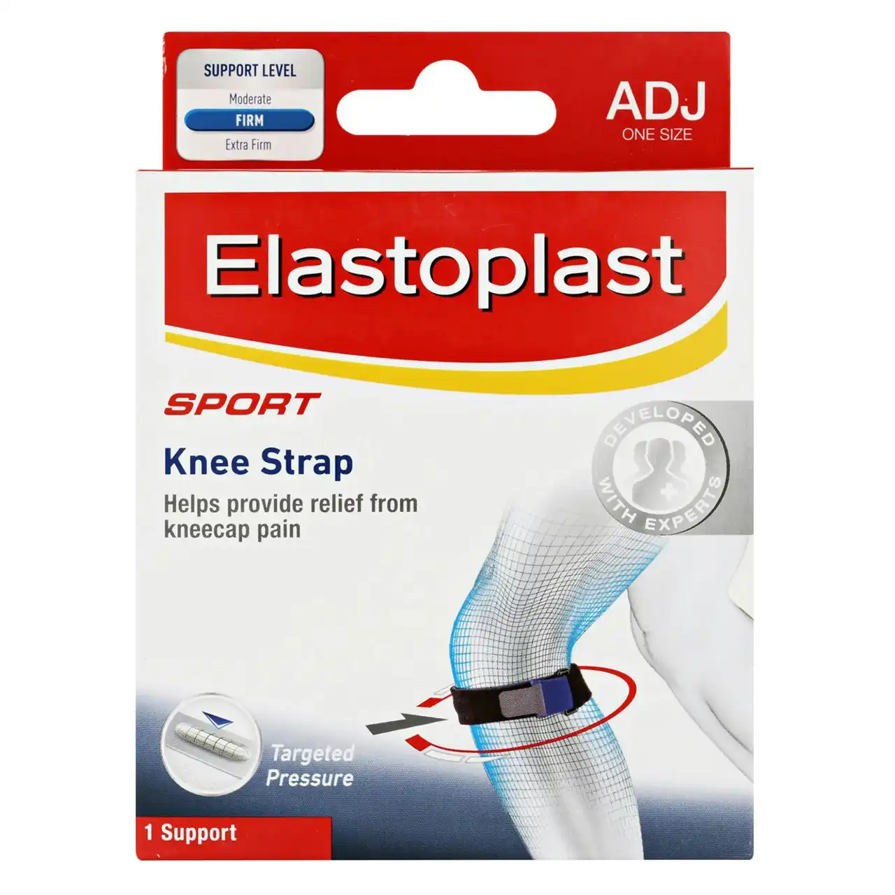 Elastoplast Sport Knee Strap Adjustable Black 1 Ea