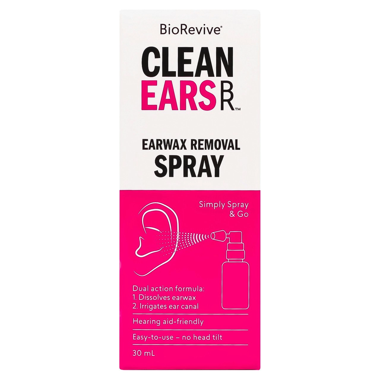 BioRevive CleanEars - Earwax Removal Spray 30mL