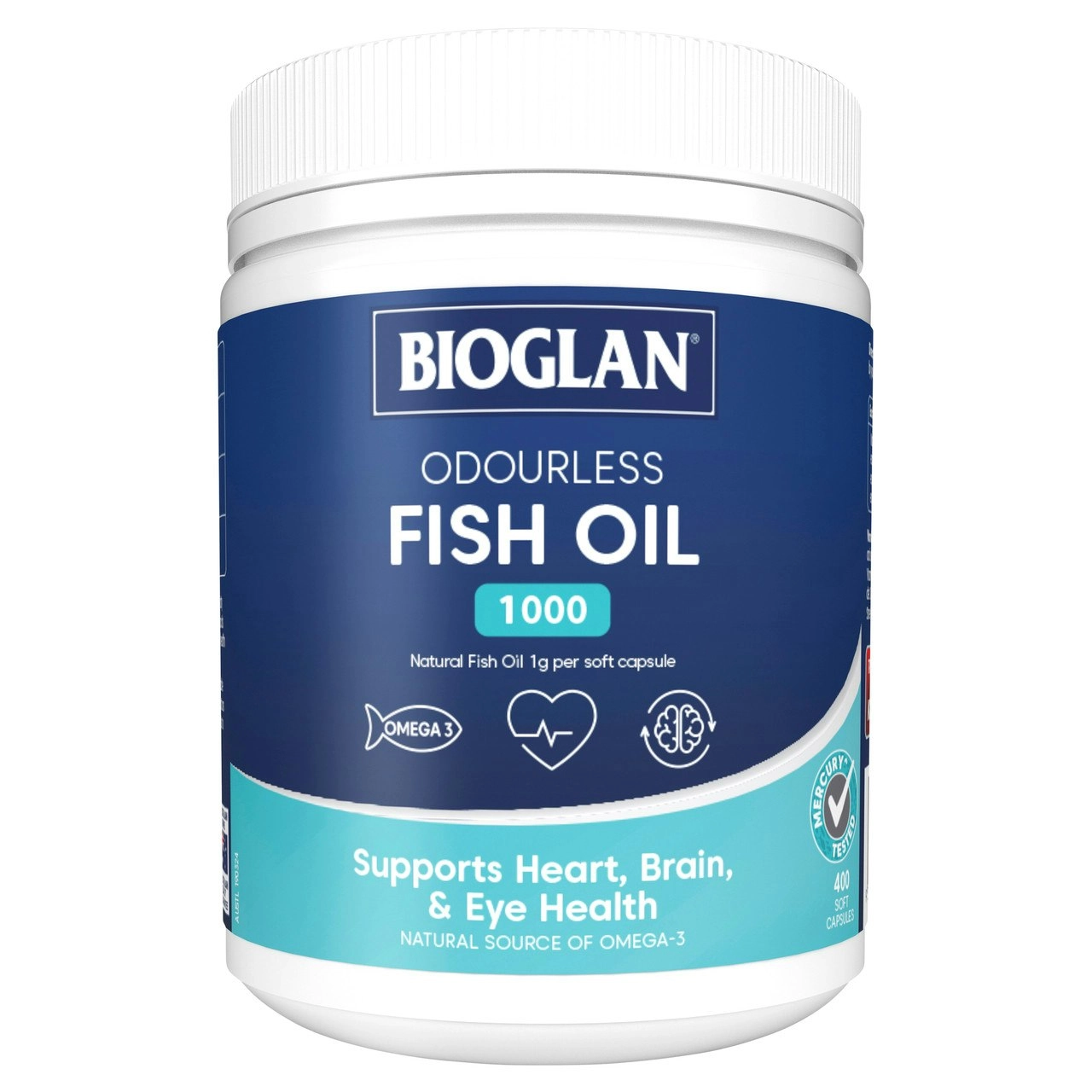 Bioglan Odourless Fish Oil 1000mg 400 Capsules