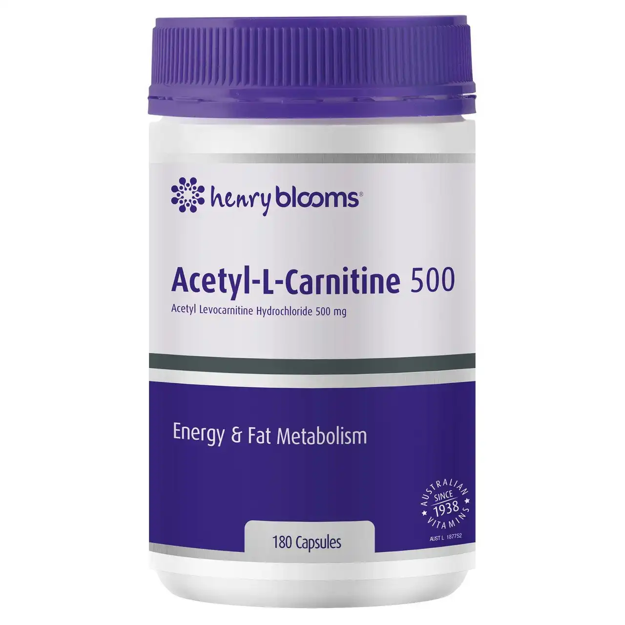 Henry Blooms Acetyl L-Carnitine 500 180 Capsules