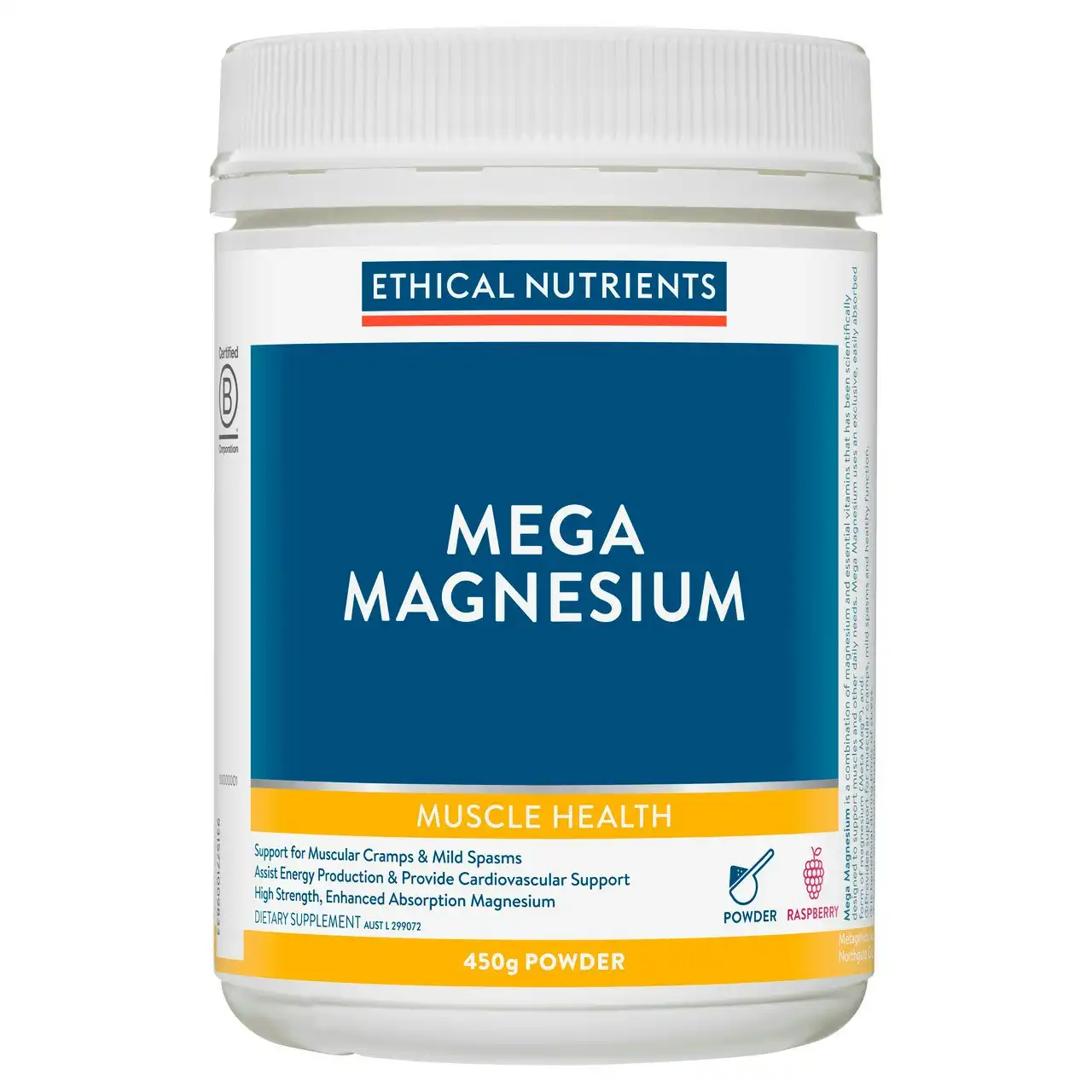 Ethical Nutrients Mega Magnesium Raspberry 450g