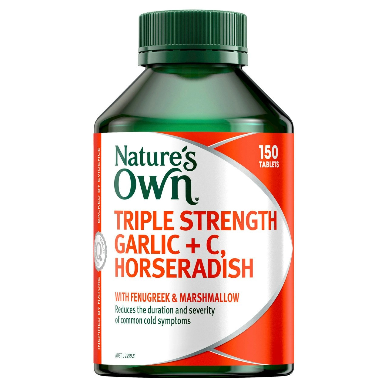 Nature's Own Triple Strength Garlic + C, Horseradish