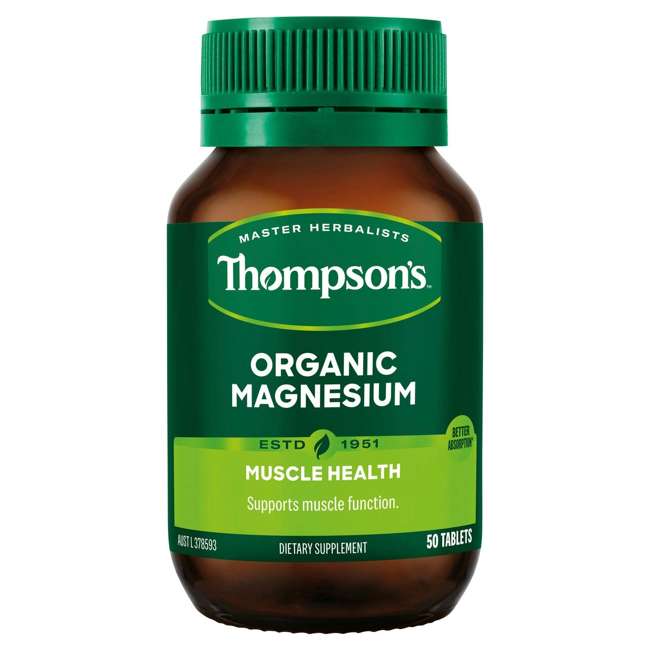 Thompson's Organic Magnesium 50 Tablets