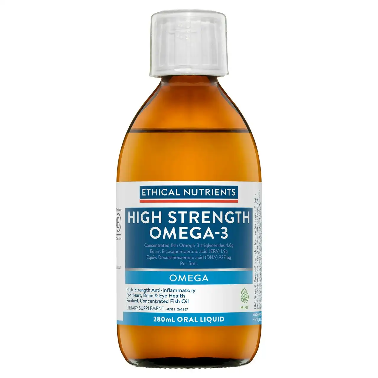 Ethical Nutrients High Strength Omega-3 Liquid Mint 280mL