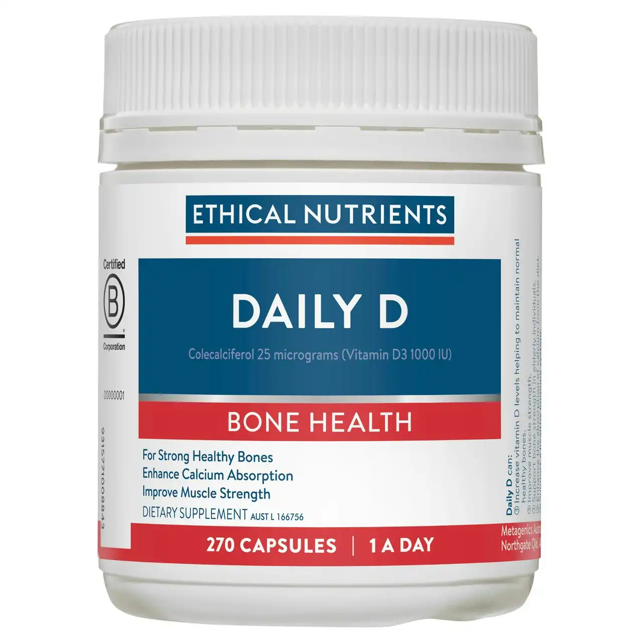 Ethical Nutrients Daily D 270 Capsules