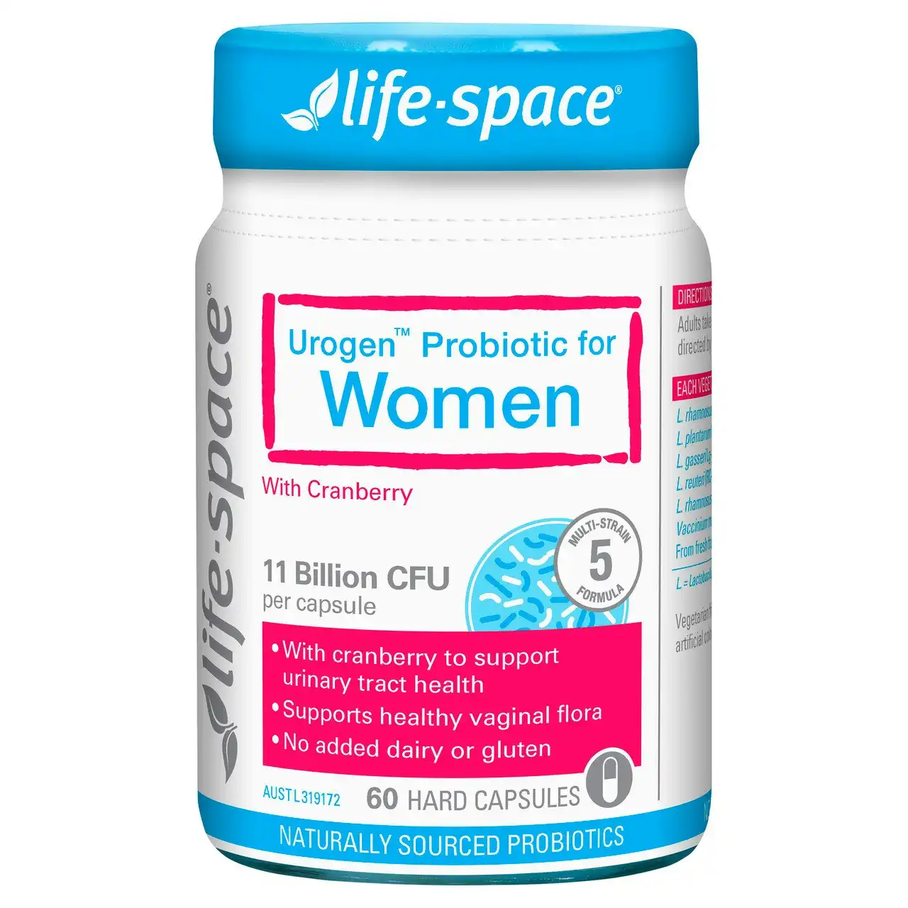 Life-Space Urogen(TM) Probiotic for Women with Cranberry 60 Hard Capsules
