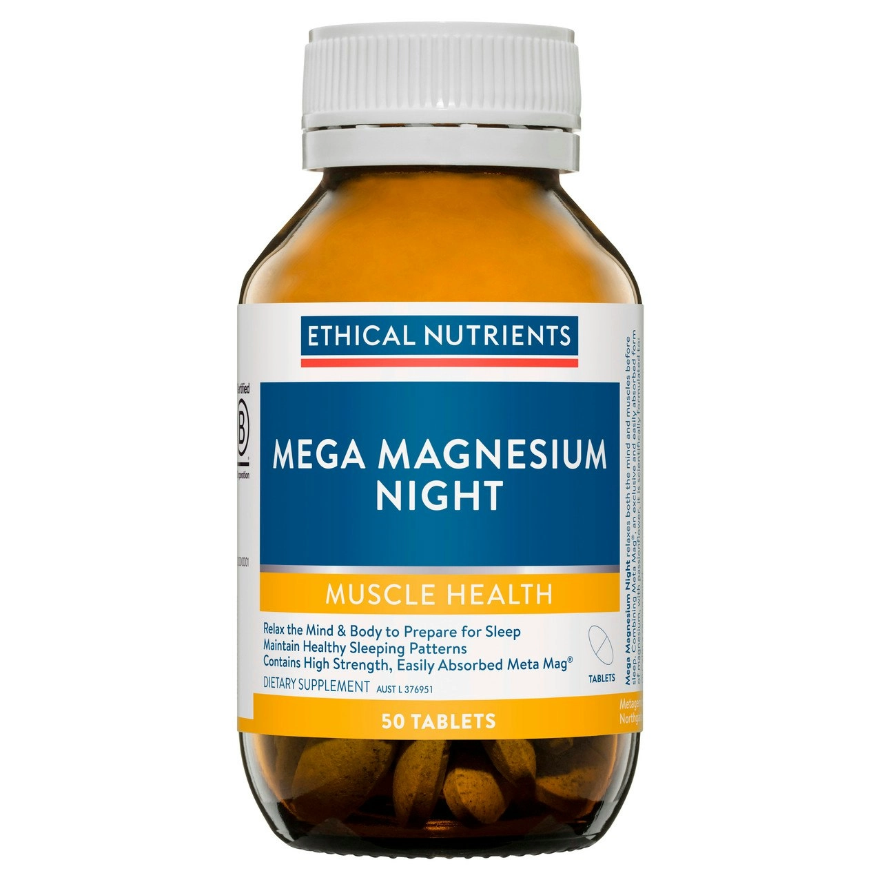 Ethical Nutrients Mega Magnesium Night 50 tablets