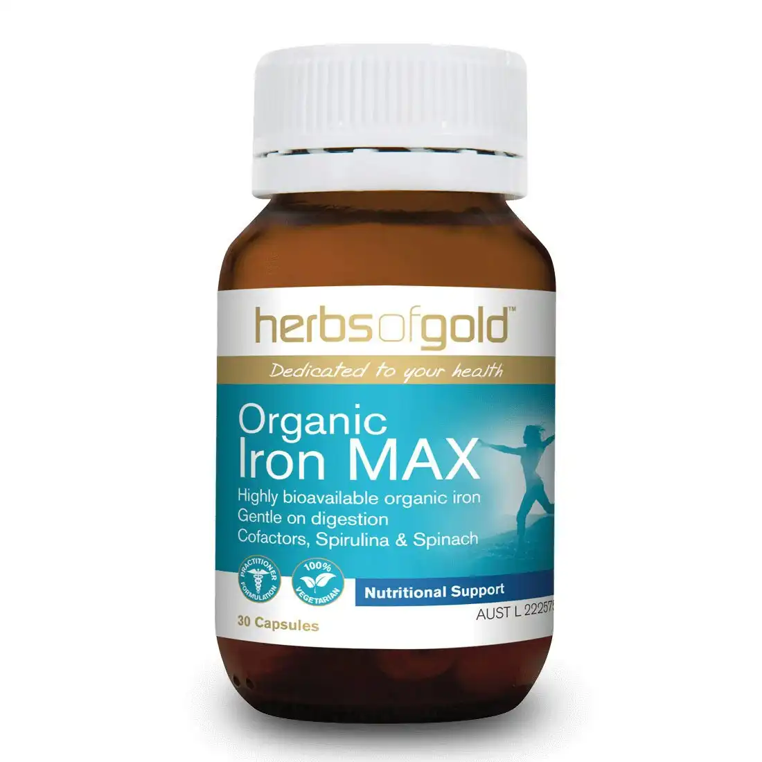 Herbs Of Gold Organic Iron Max 30 Tablets
