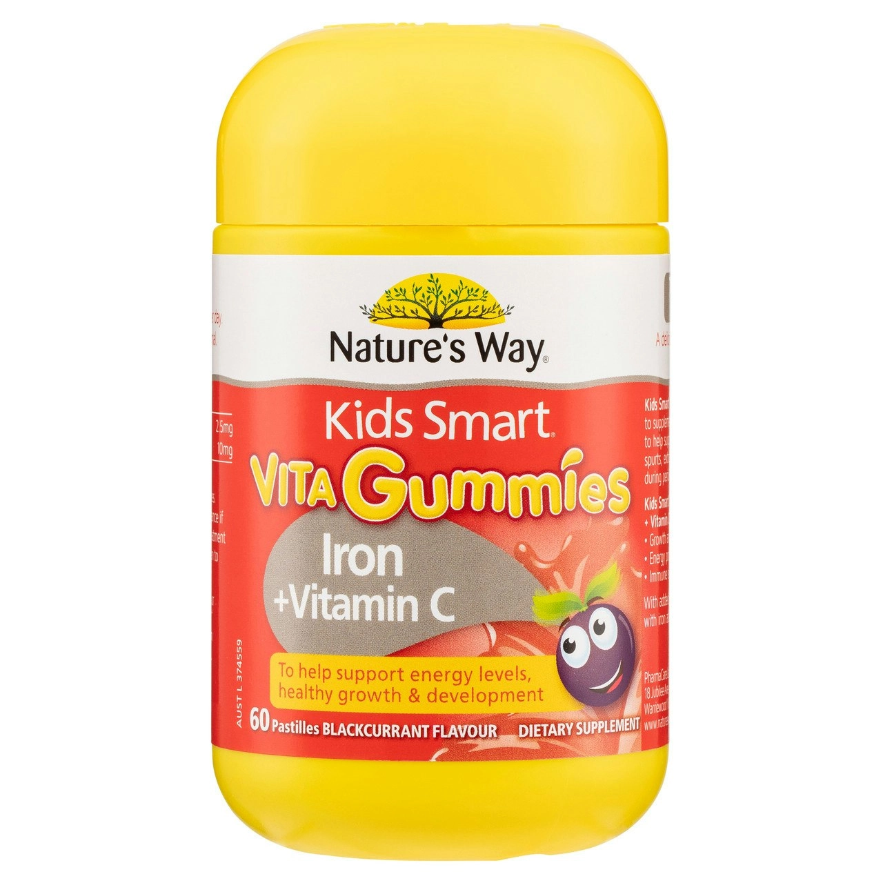 Nature's Way Kids Smart Vita Gummies Iron + Vitamin C 60's