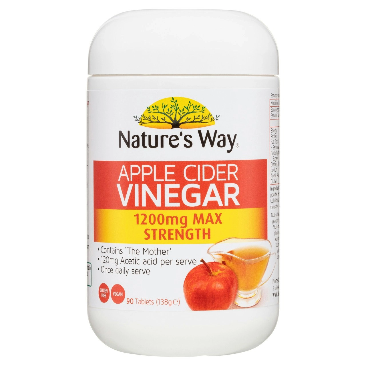 Nature's Way Superfoods Apple Cider Vinegar Max 1200mg 90s