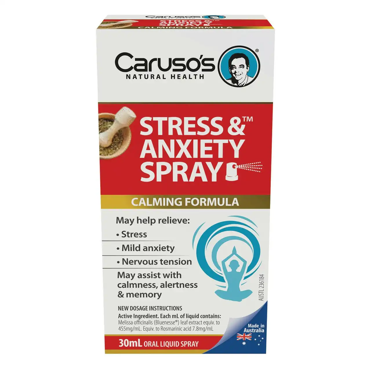 Caruso's Stress & Anxiety Oral Liquid Spray 30mL