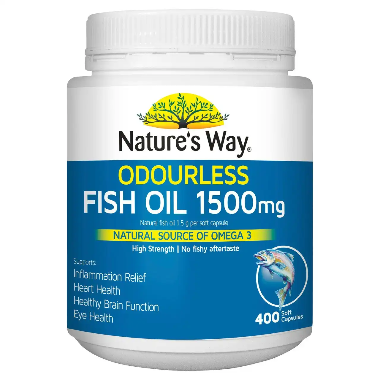 Nature's Way Odourless Fish Oil 1500mg 400s