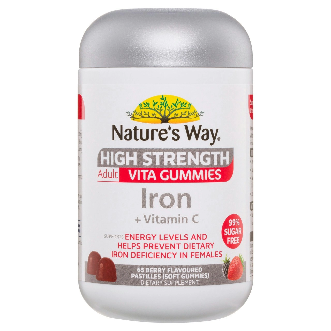 Nature's Way High Strength Adult Vita Gummies Iron + Vitamin C 65's