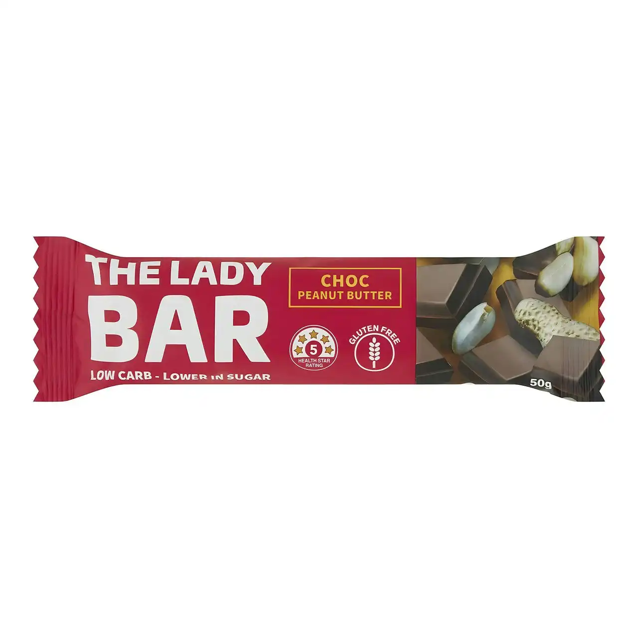The Lady Bar Choc Peanut Butter 50g