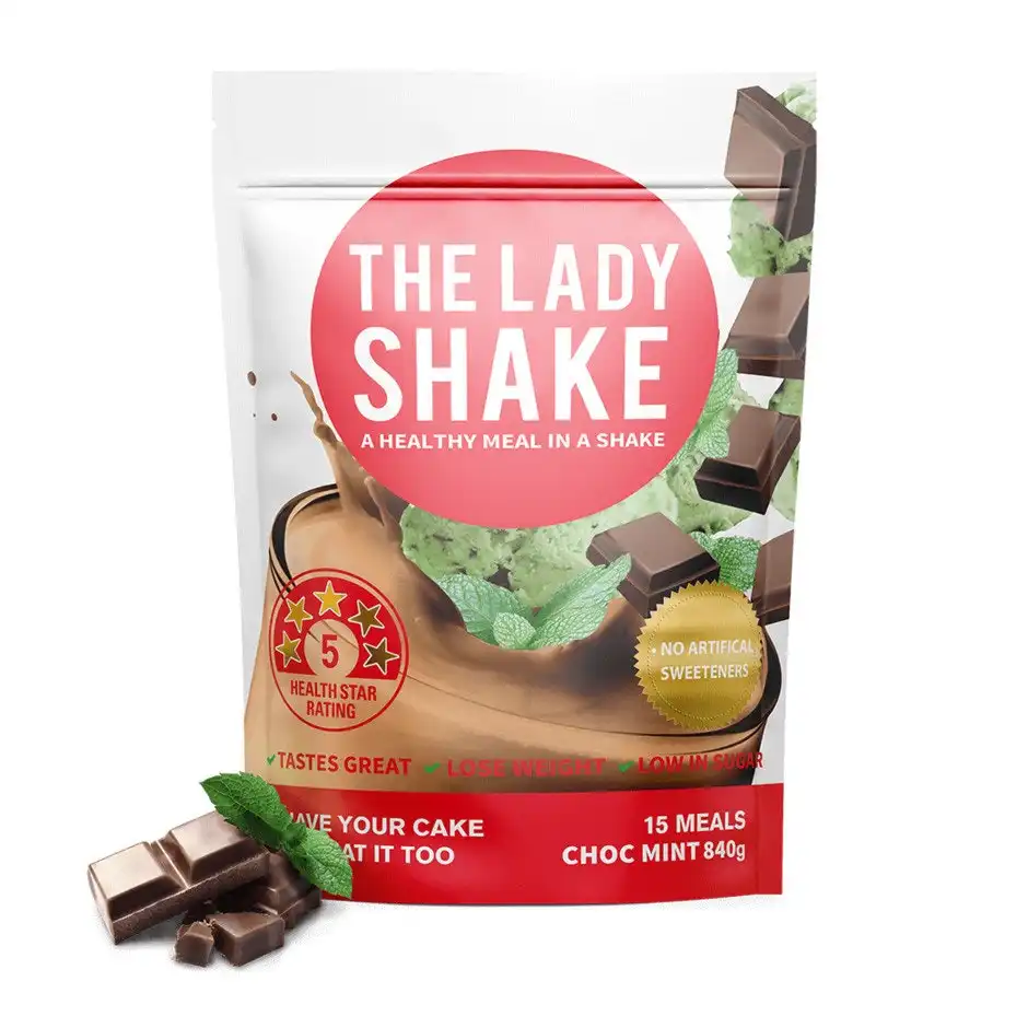 The Lady Shake Meal Replacement Choc Mint 840g