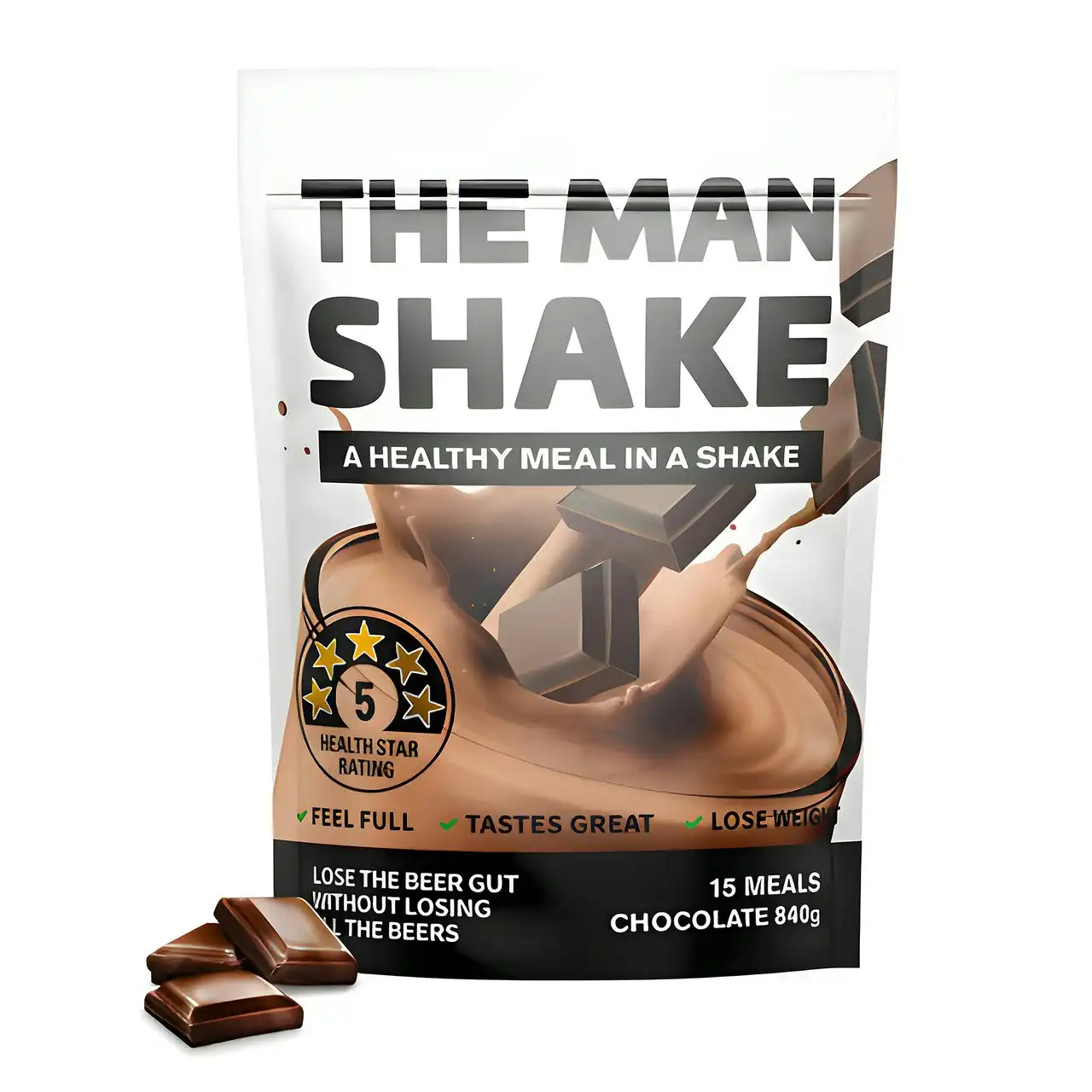 The Man Shake Meal Replacement Chocolate 840g