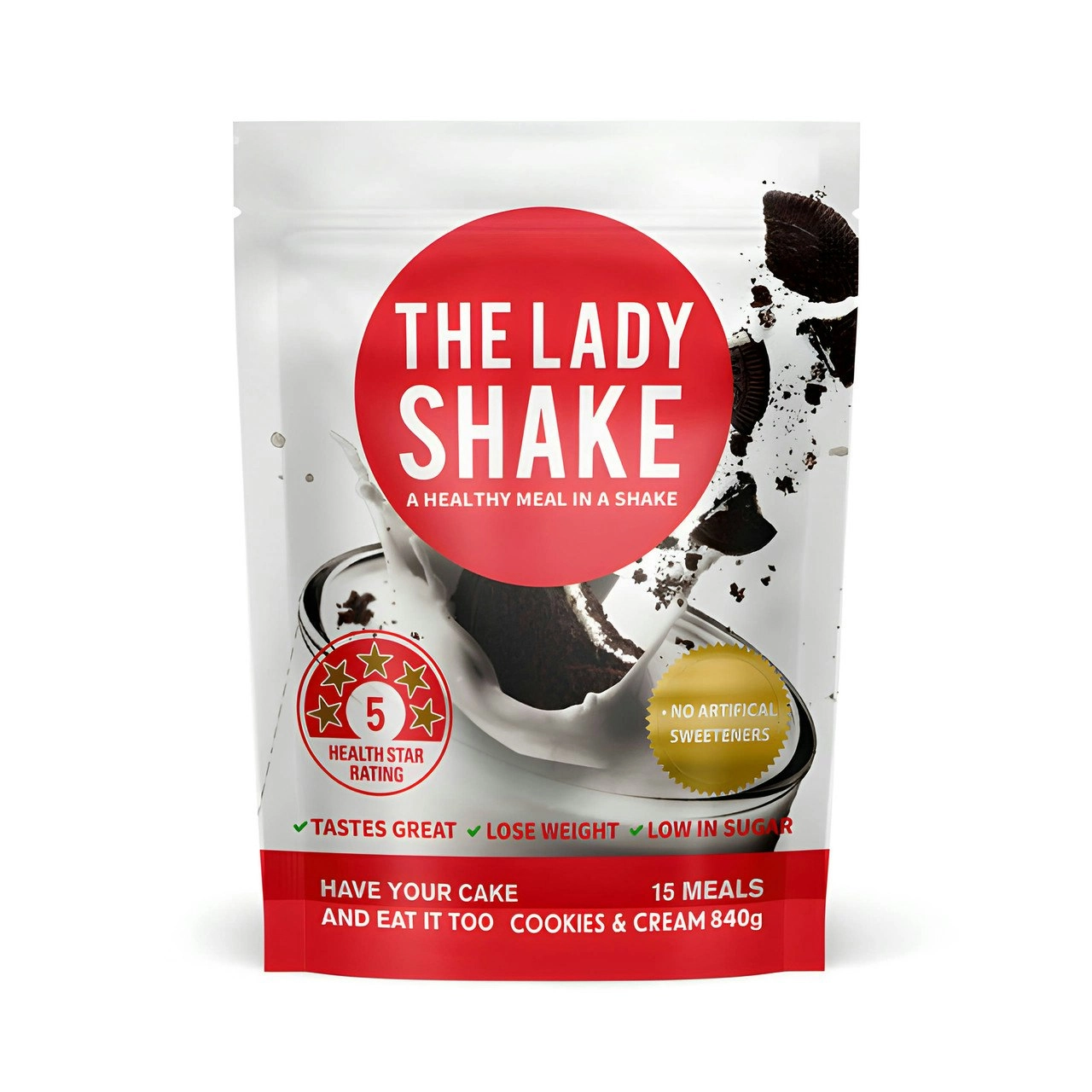 The Lady Shake Cookies & Cream 840g