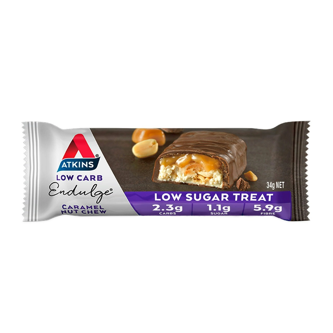 Atkins Endulge Caramel Nut Chew Bar 34g