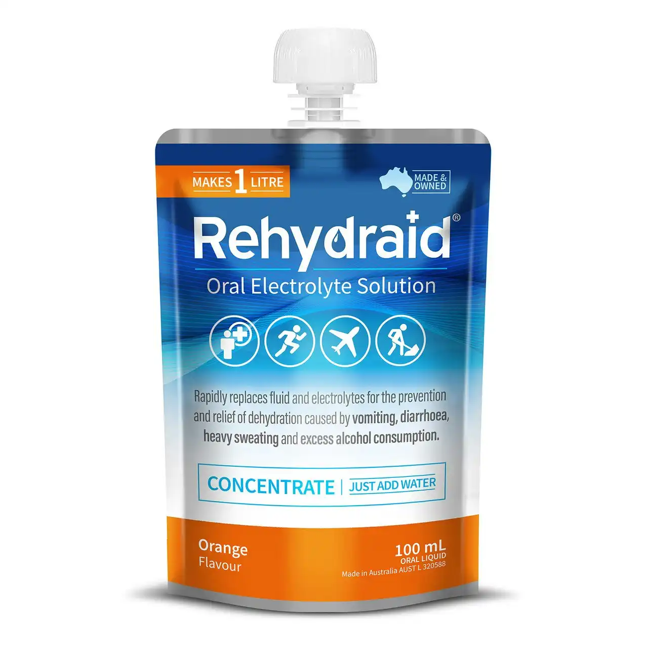 Rehydraid Concentrate Oral Electrolyte Solution Orange Flavour 100ml