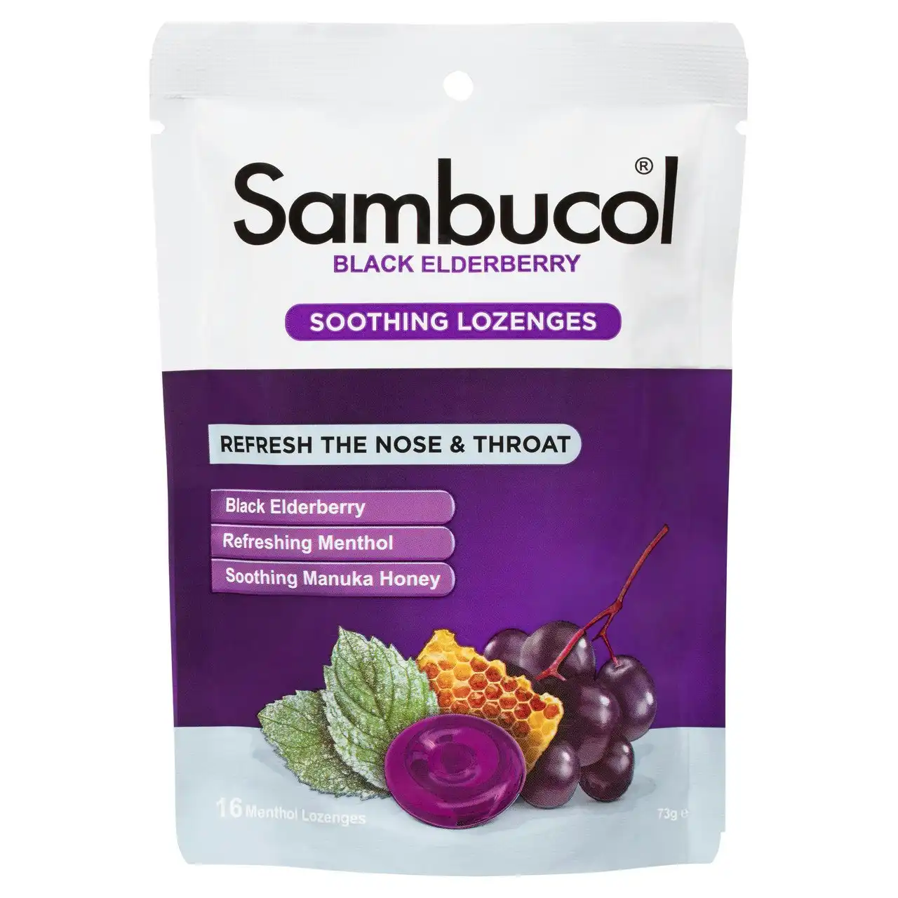 Sambucol Soothing Nose & Throat Lozenge 16 Pack