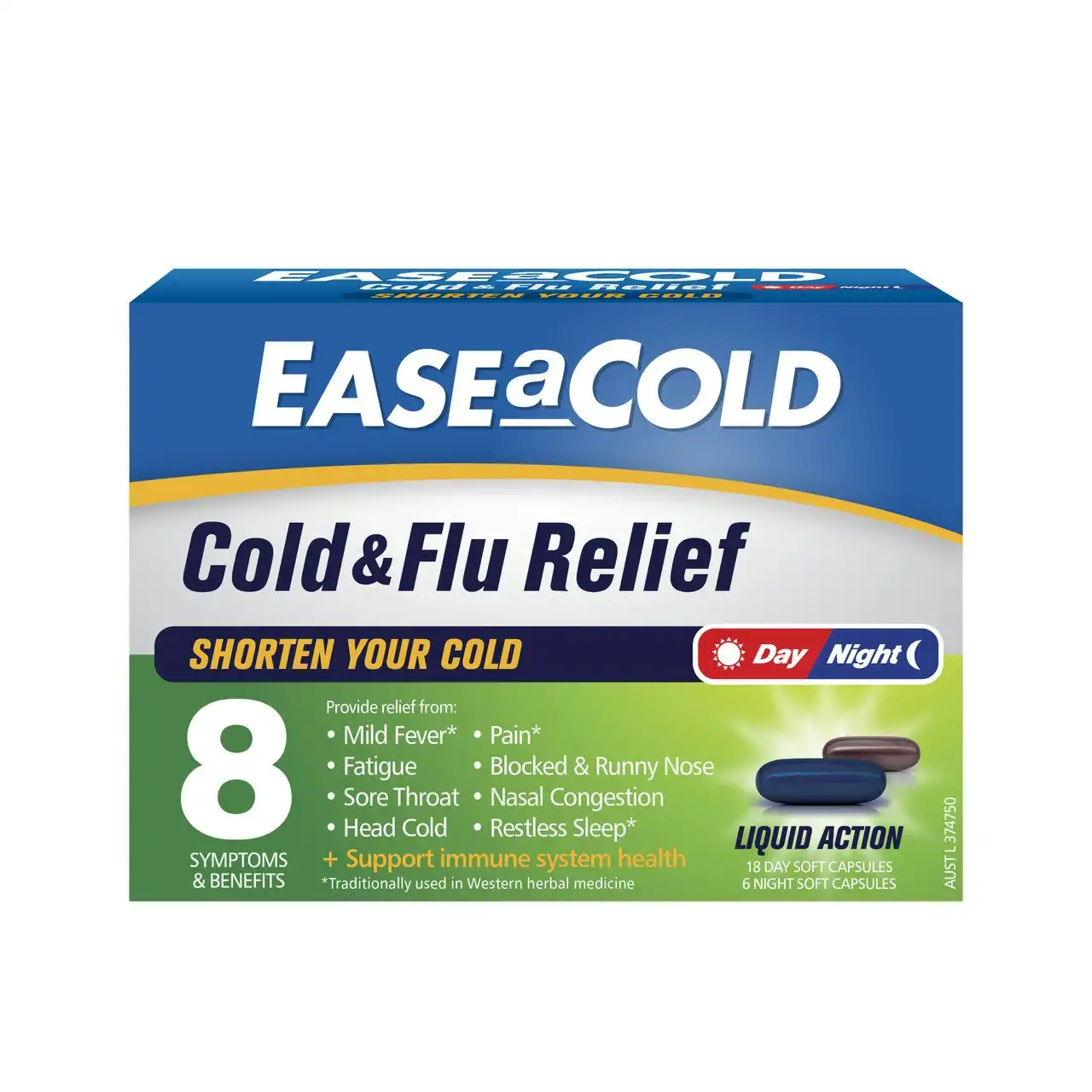 EASEaCOLD Cold & Flu 24 Soft Capsules