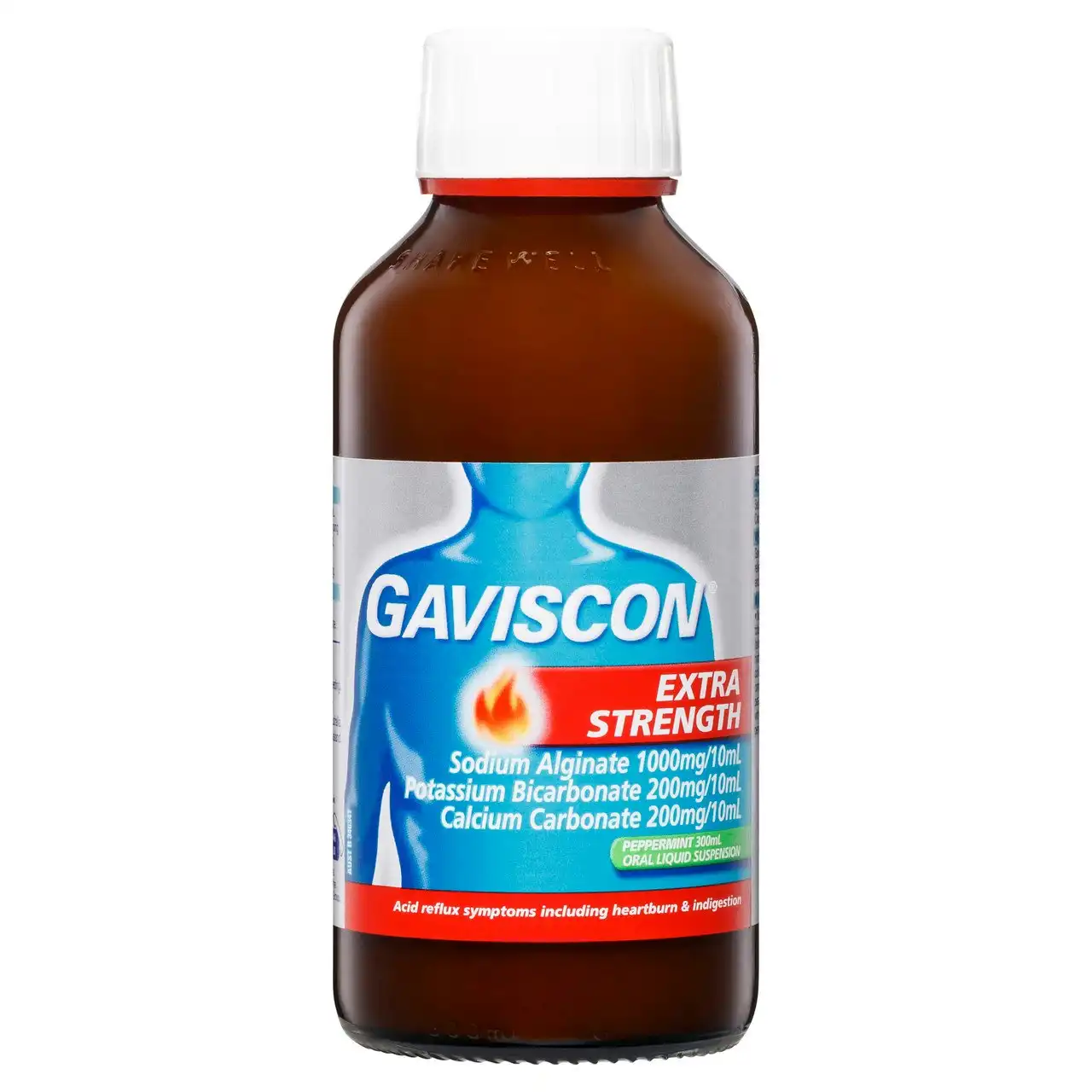 Gaviscon Extra Strength Liquid Heartburn and Indigestion Relief Peppermint 300mL