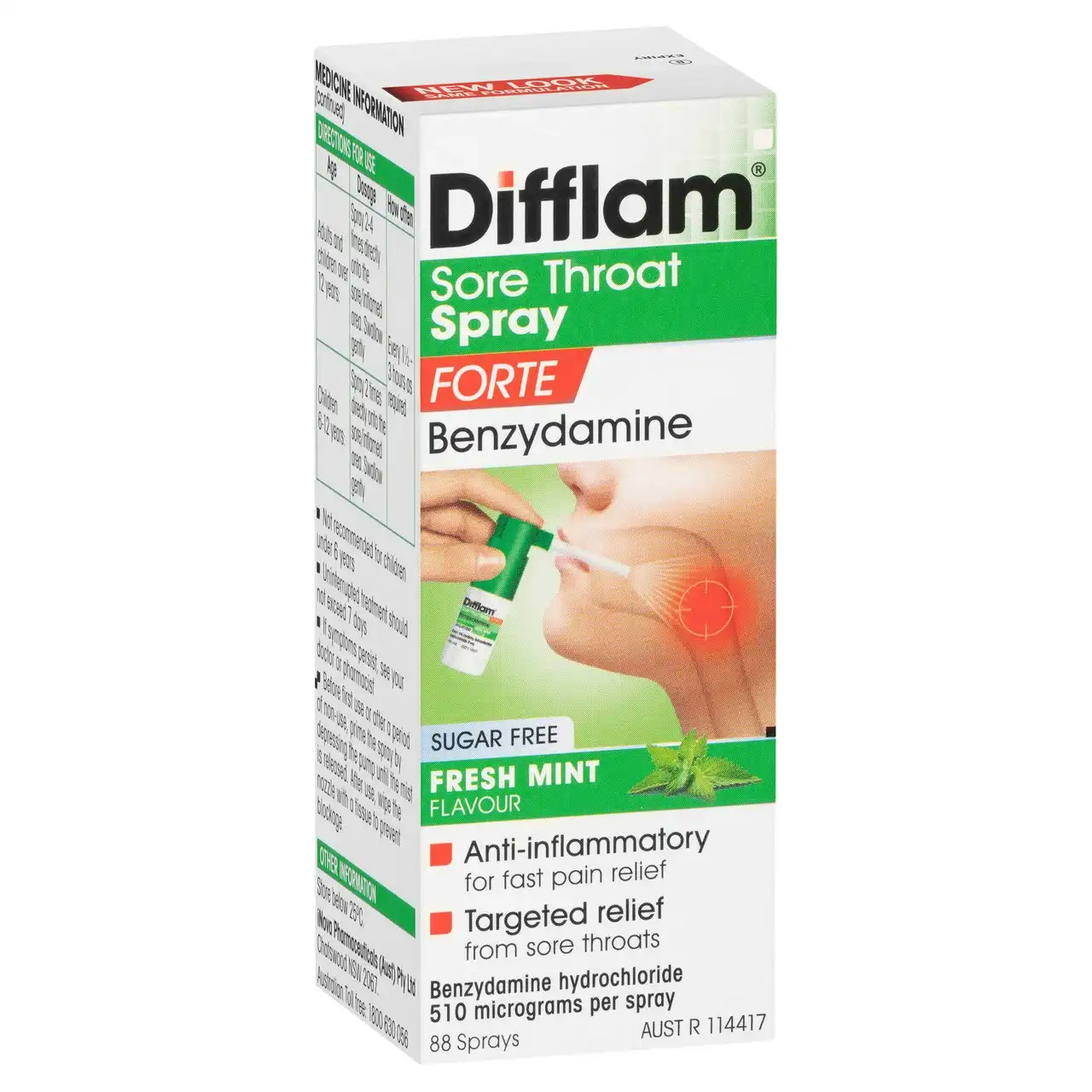 Difflam Sore Throat Spray Forte 88 Sprays