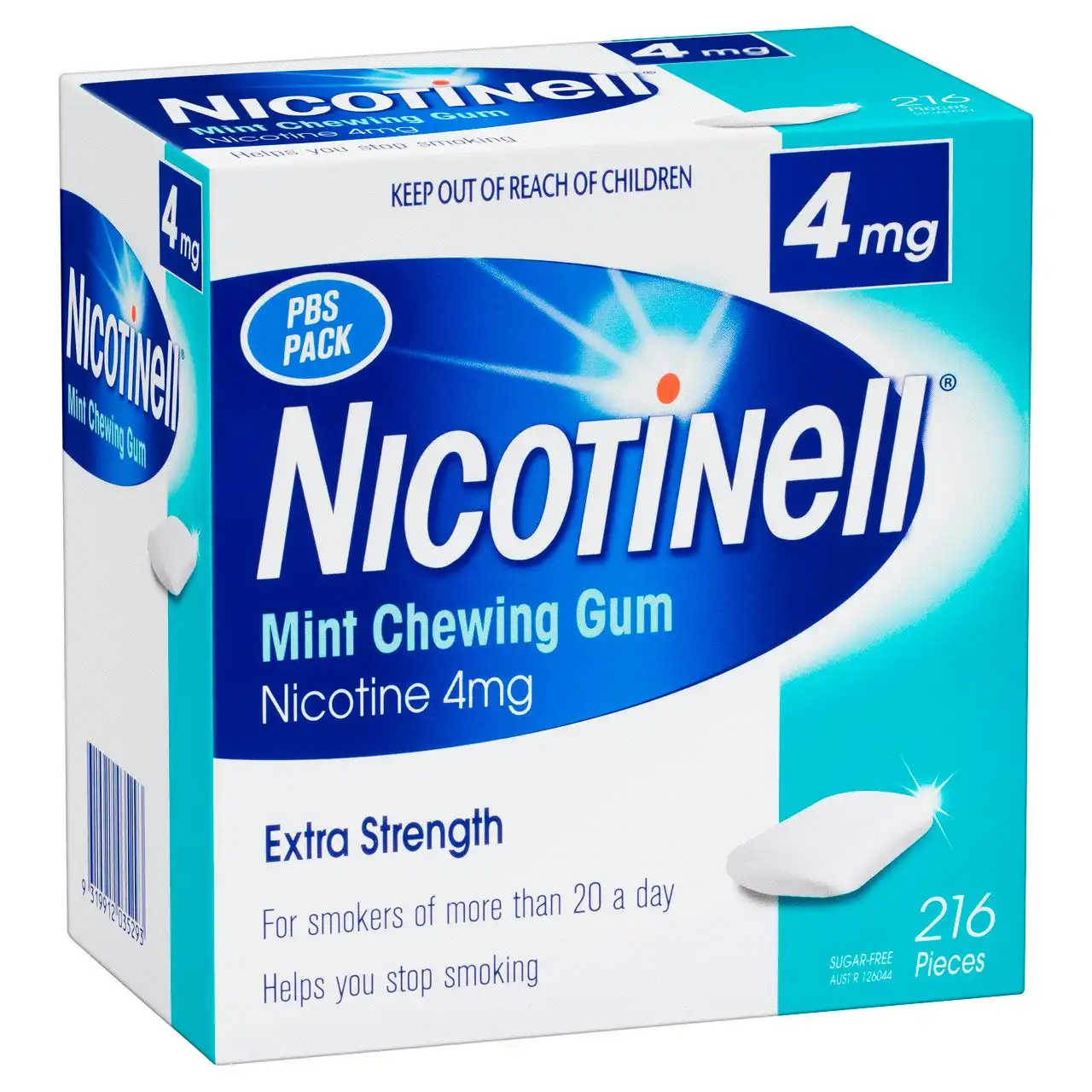 Nicotinell Stop Smoking Mint Gum Extra Strength 4mg 216 Pack