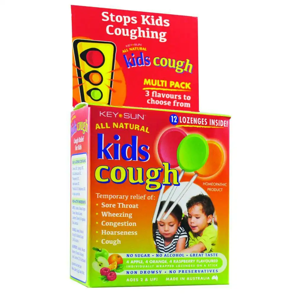 Key Sun Kids Cough Lozenges On A Stick 12 Variety Pack
