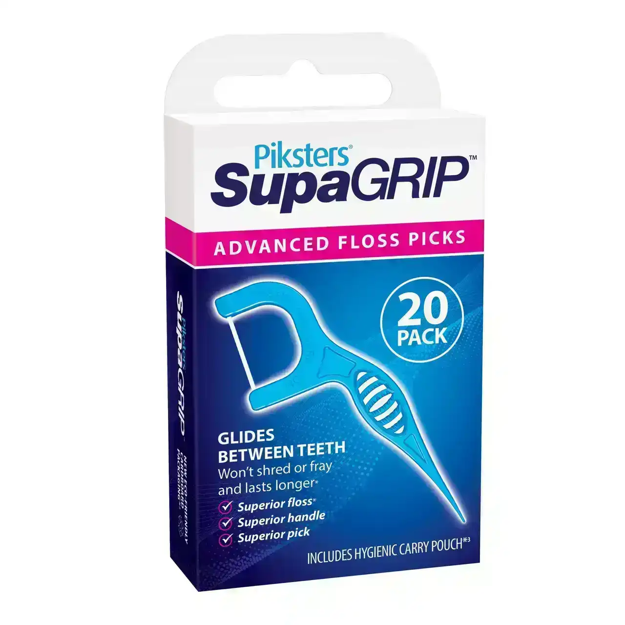 Piksters(R) SupaGRIP(TM) Floss Picks 20pk