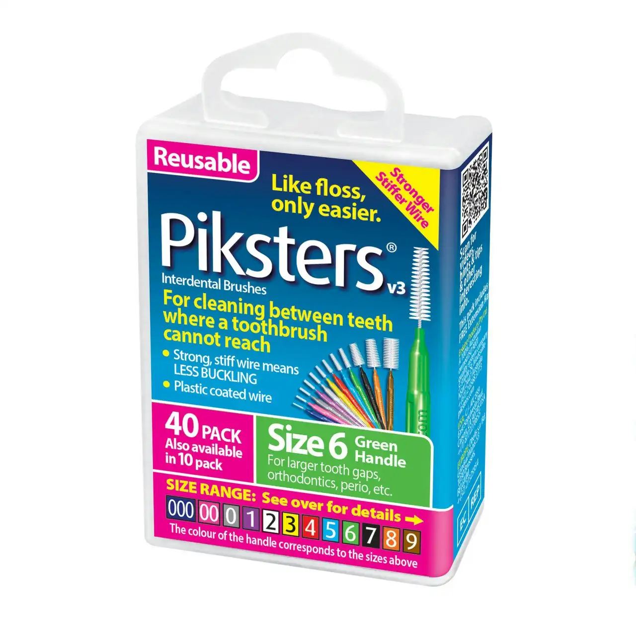 Piksters(R) Interdental Brushes Green Size 6 40pk