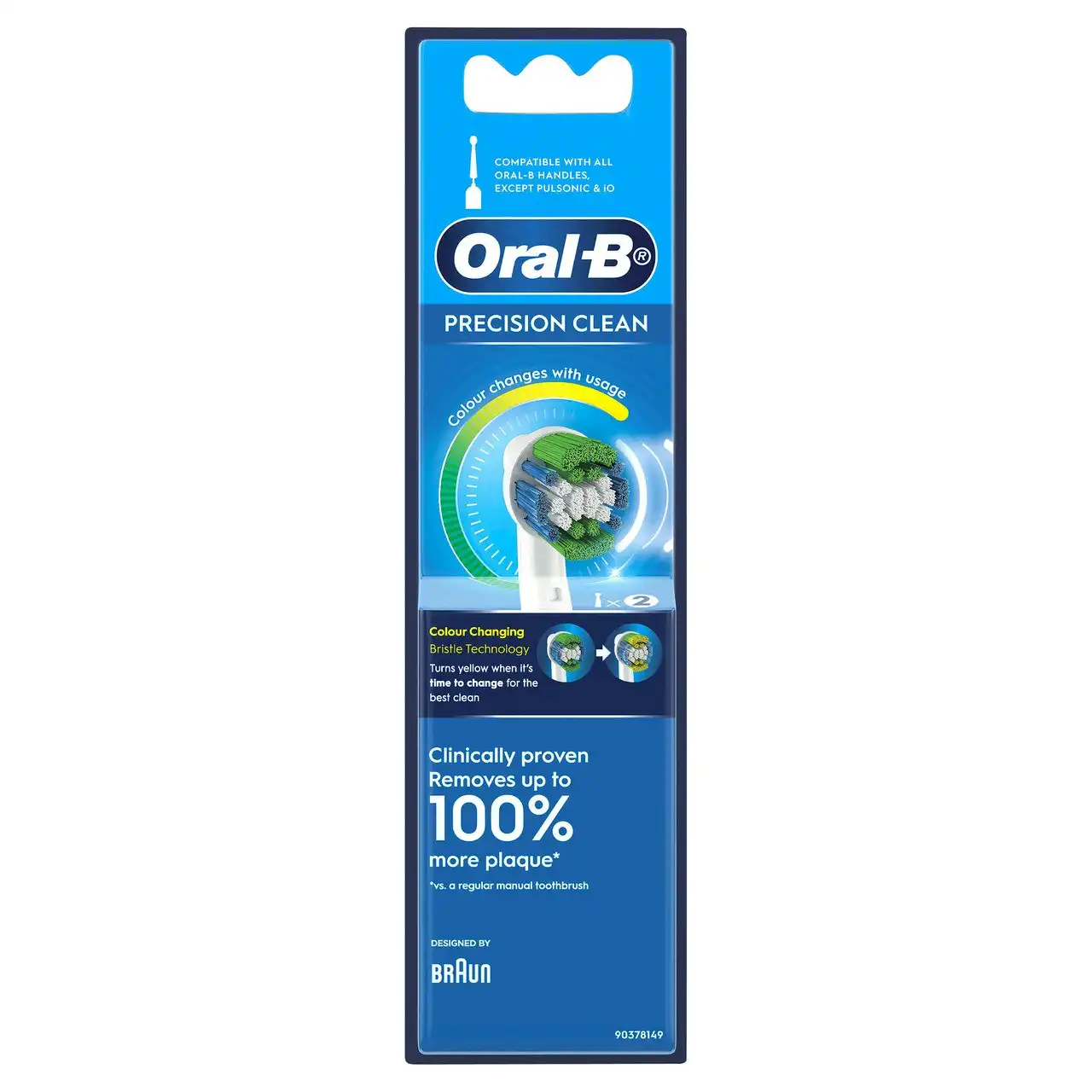 Oral-B Precision Clean White Electric Toothbrush Refills 2 Pack