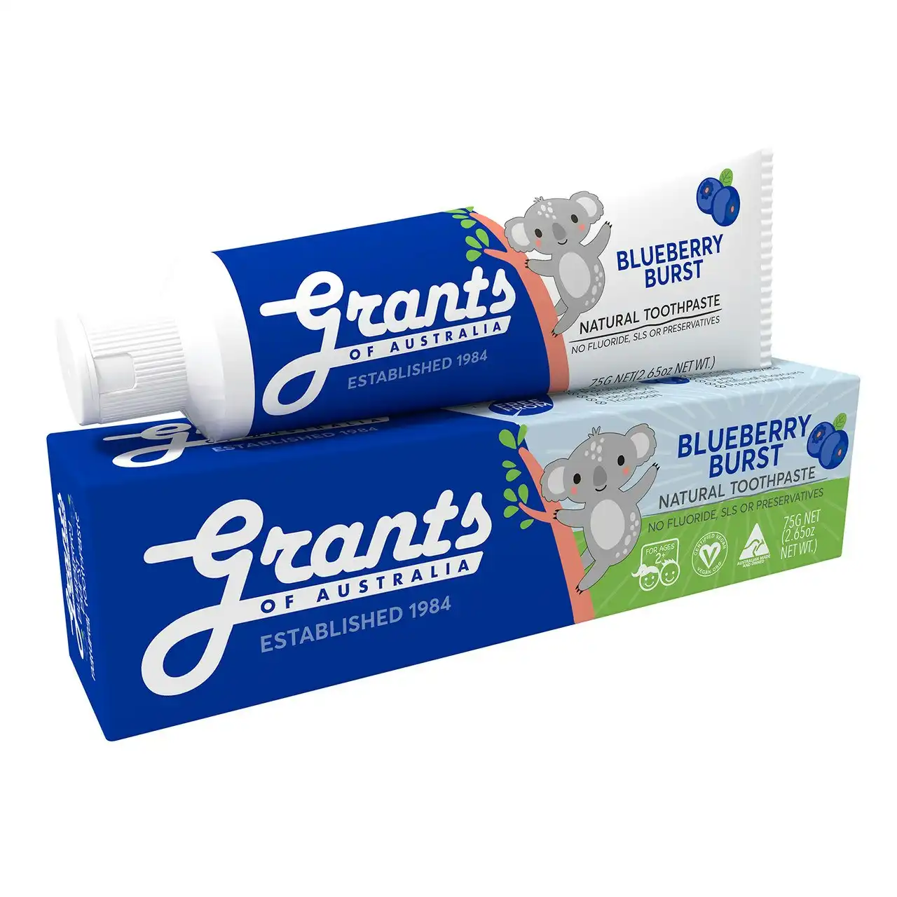 Grant's Kids Natural Toothpaste Blueberry Burst 75g