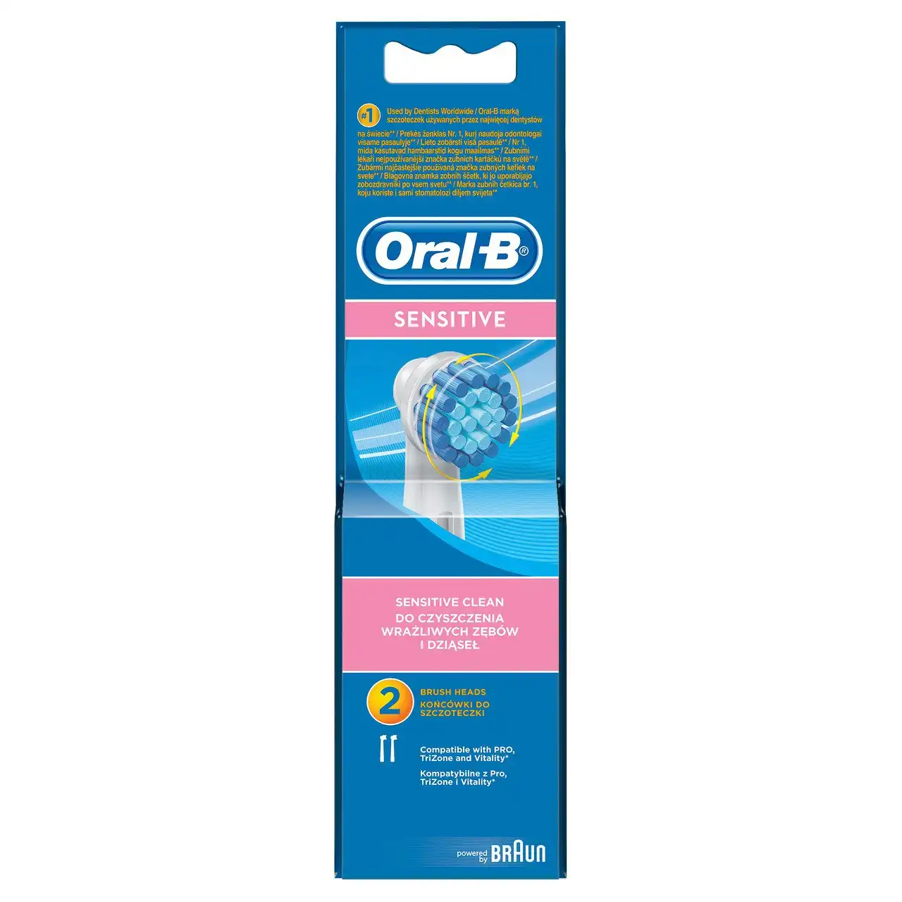 Oral-B Sensitive Clean Electric Toothbrush Replacement Head, 2 Pack