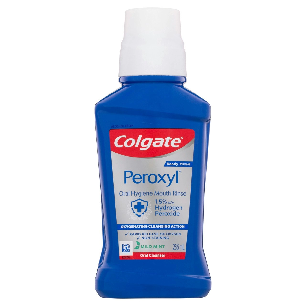 Colgate Peroxyl Oral Hygiene Mouth Rinse Mouthwash, 236mL, Mint with 1.5% Hydrogen Peroxide