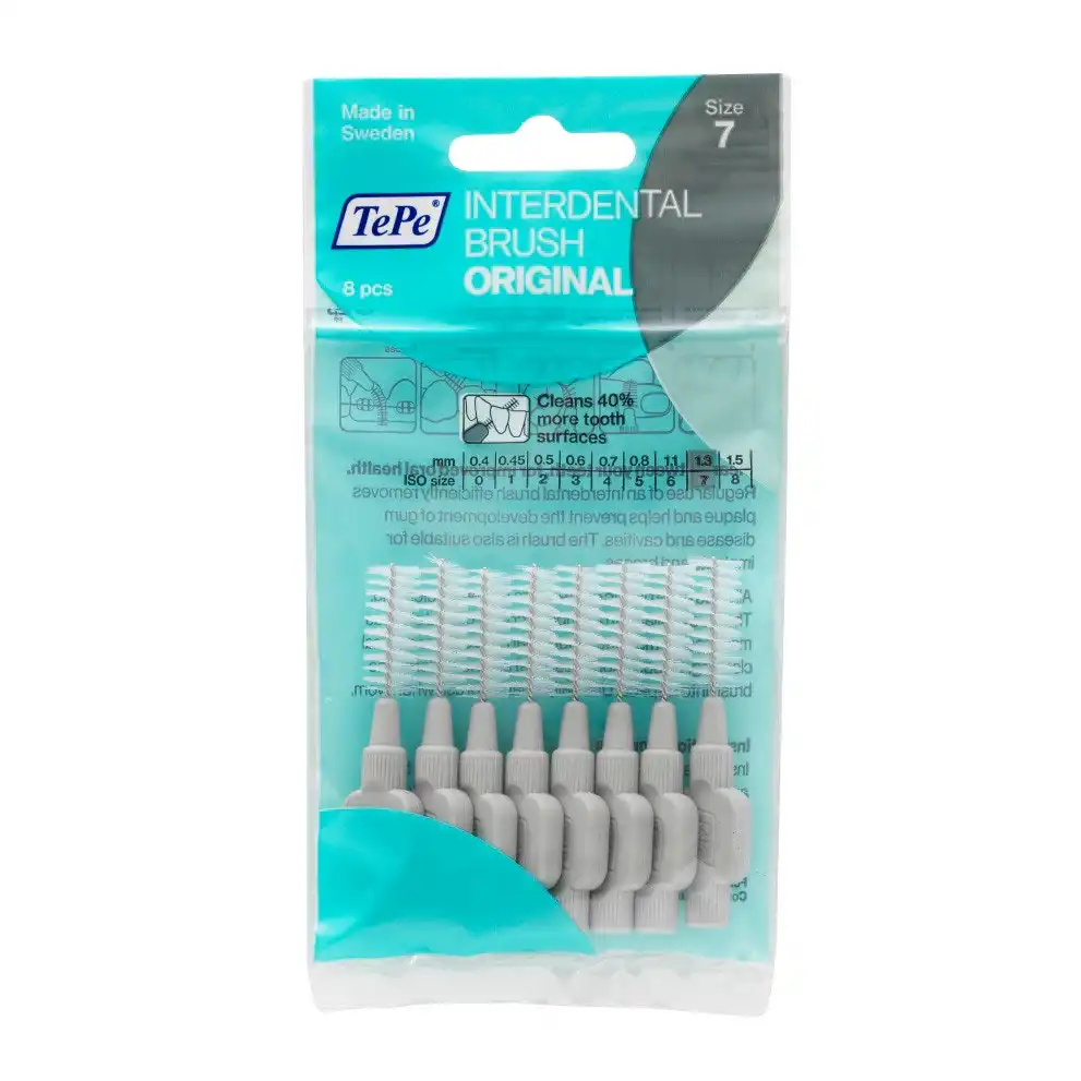 Tepe Interdental Brush 1.3mm Size 7 (Grey) 6 Pack