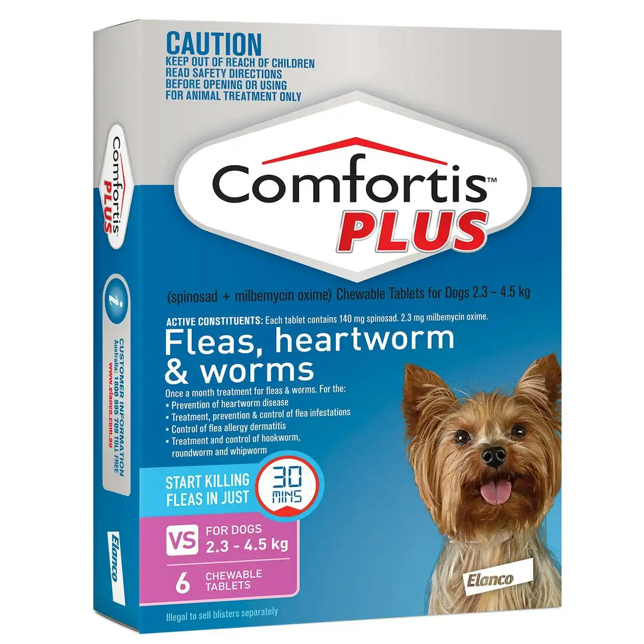 Comfortis Plus for Dogs 2.3 - 4.5kg 6 Pack