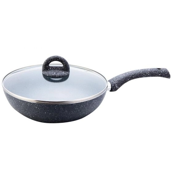 Wonderchef Granite 26cm Wok with Lid 3.1L