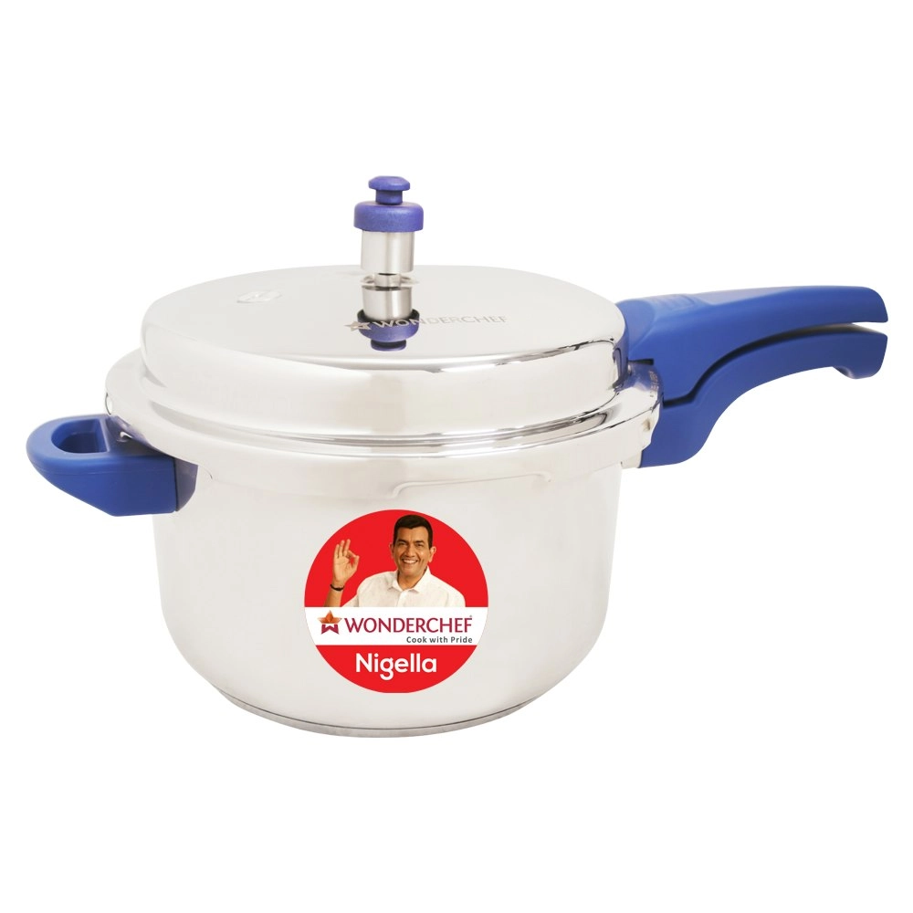 Wonderchef Nigella Pressure Cooker Outer Lid - Stainless Steel Blue 7L