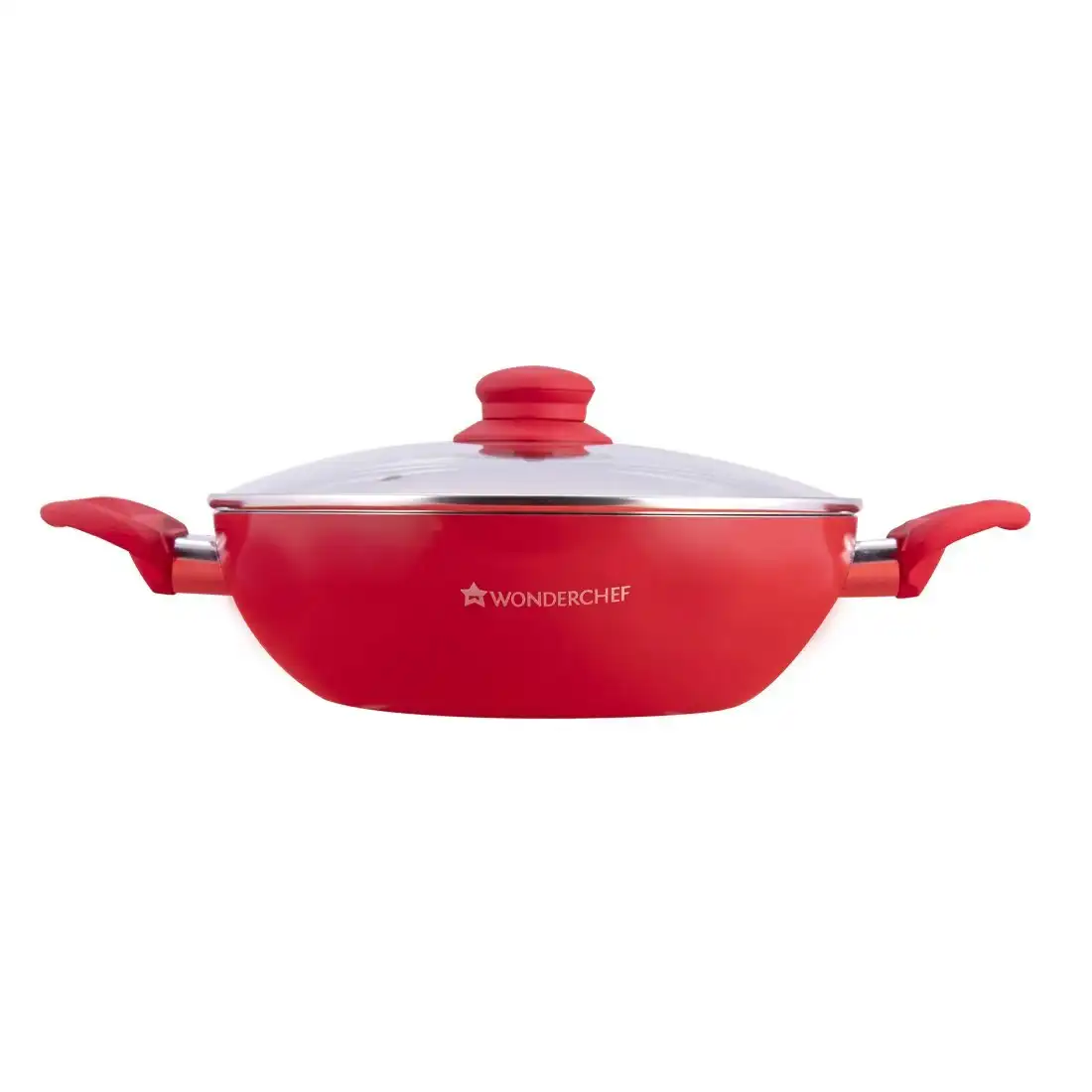 Wonderchef Royal Velvet Wok 26cm - Red 3.2L