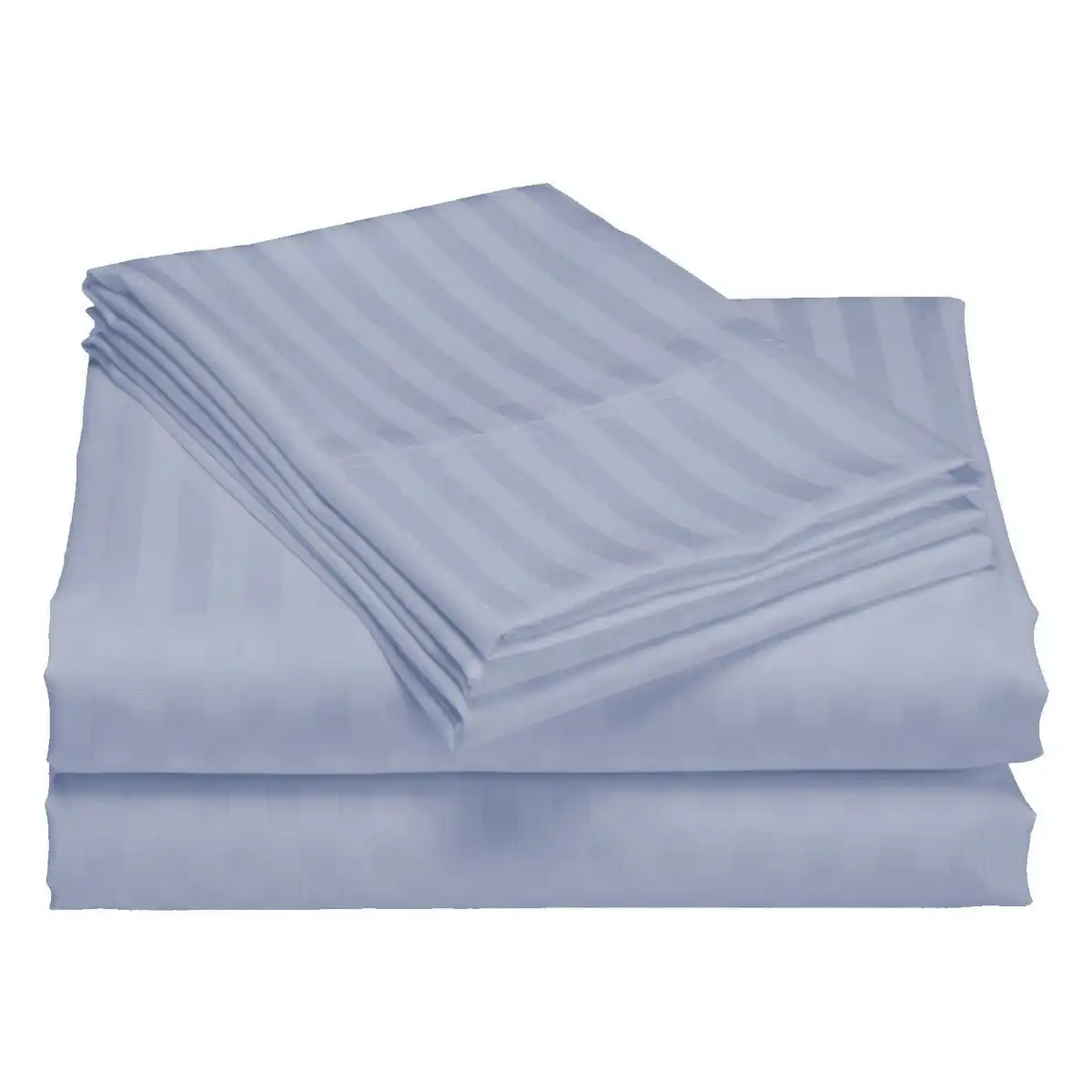Royal Comfort 1200Tc Quilt Cover Set Damask Cotton Blend Luxury Sateen Bedding - King Blue Fog - One Size