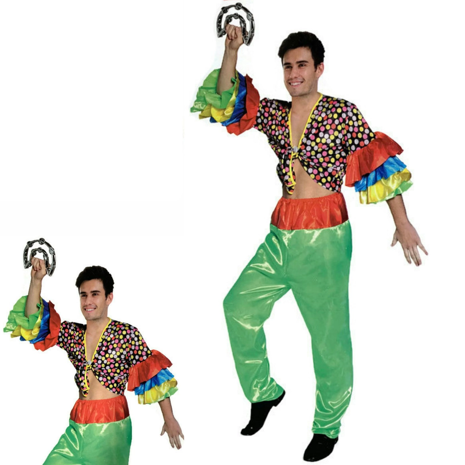 Mens Rumba Costume Mexican Spanish Latin Party Fancy Dress Up Dance Flamenco