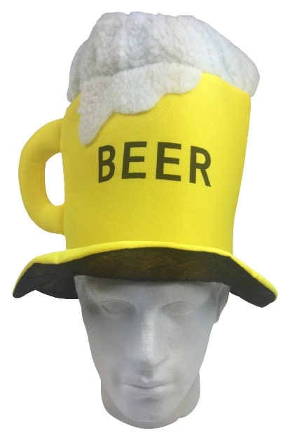 BEER HAT Drinking Mug Party Costume Accessory Fancy Dress Cap Halloween Unisex