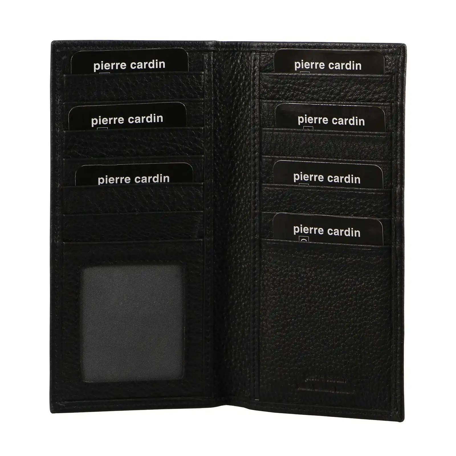 Pierre Cardin Mens Italian RFID Protected Leather Suit Wallet - Black