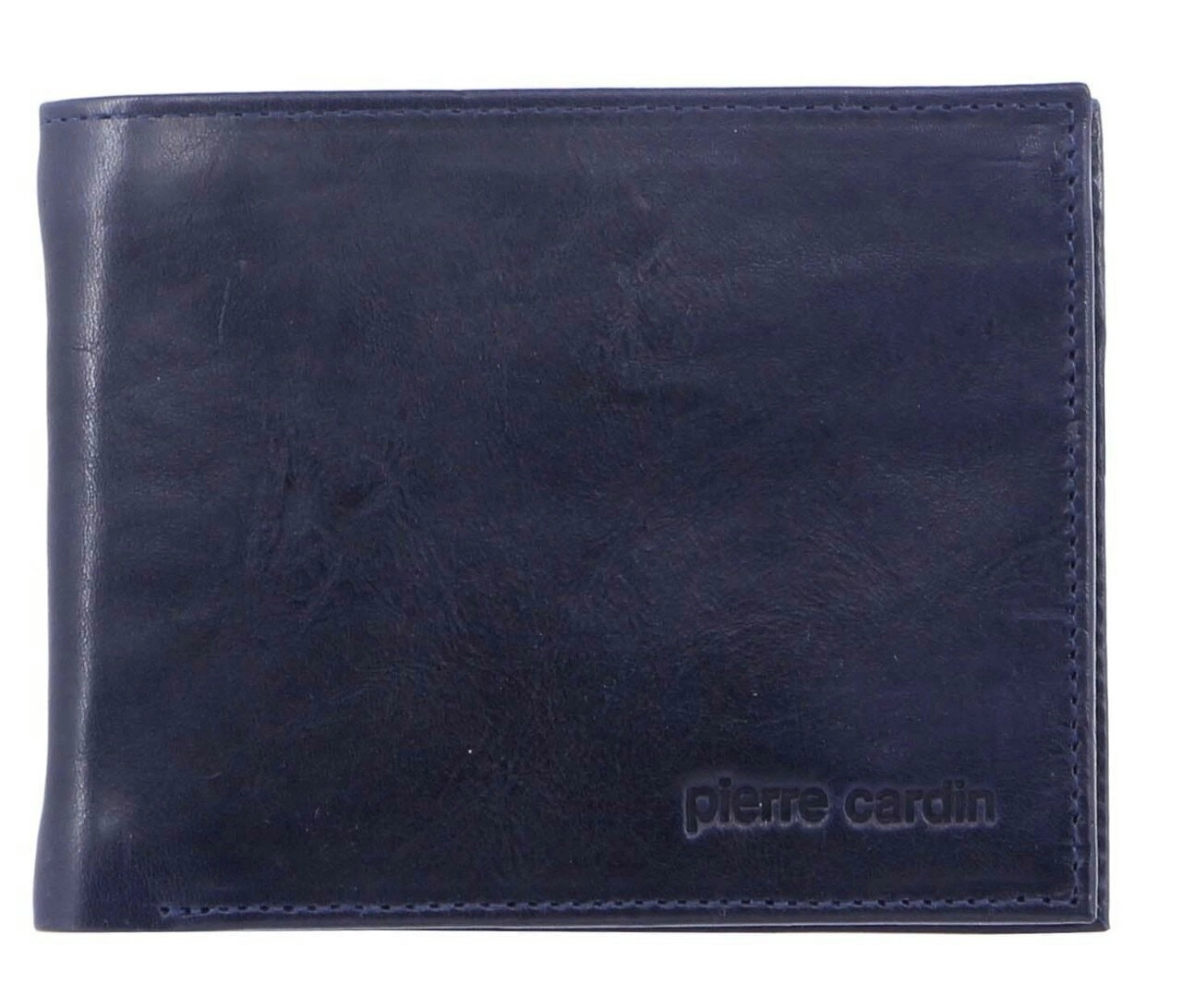 Pierre Cardin Mens Soft Rustic Leather RFID Protected Wallet - Midnight Navy